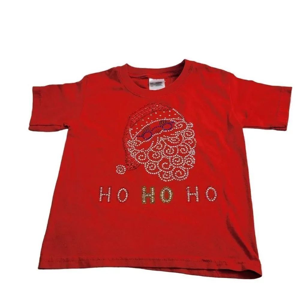Gildan beaded Santa Christmas shirt XS
